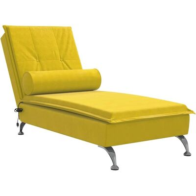 vidaXL Massagesofa - Gul Fløjl - Moderne Dekor vidaXL Massagesofa - Gul Fløjl - Moderne Dekor