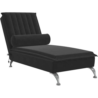 Vidaxl Sort fløjl massagelænestol - Sofa Vidaxl Sort fløjl massagelænestol - Sofa