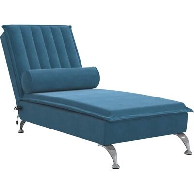 vidaXL Massage Chaise Lounge - Blauw vidaXL Massage Chaise Lounge - Blauw