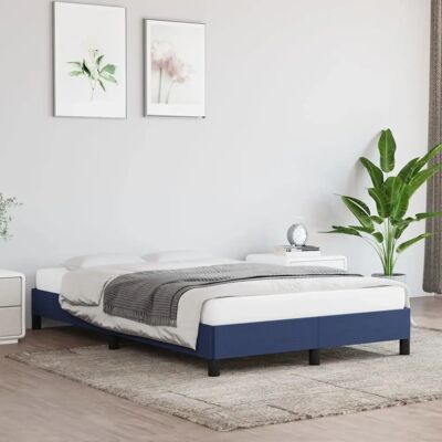 Vidaxl Bedframe Blauw 120x190 - Bedframe Vidaxl Bedframe Blauw 120x190 - Bedframe