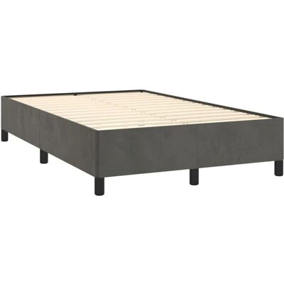 vidaXL Bedframe - Donkergrijs Fluweel - 120x190cm - Bedframe vidaXL Bedframe - Donkergrijs Fluweel - 120x190cm - Bedframe