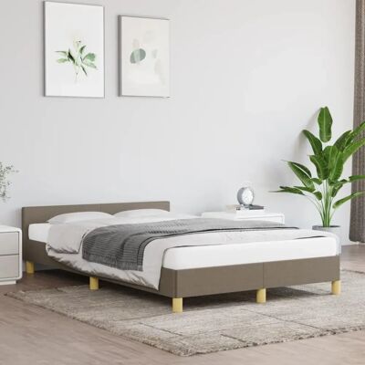 Cadre de lit Vidaxl avec tête de lit - Taupe gris - Structure de lit Cadre de lit Vidaxl avec tête de lit - Taupe gris - Structure de lit