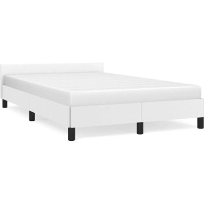 VidaXL Bedframe - Wit Duurzaam kunstleder VidaXL Bedframe - Wit Duurzaam kunstleder