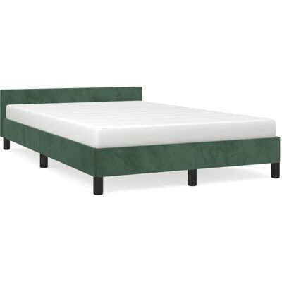 Cadre de Lit VidaXL - Velours Vert Foncé 120x190 - Structure de Cama Cadre de Lit VidaXL - Velours Vert Foncé 120x190 - Structure de Cama