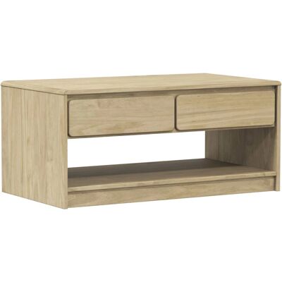 vidaXL SAUDA Eichen Coffee Table - 99x55x45cm - Massives Holz vidaXL SAUDA Eichen Coffee Table - 99x55x45cm - Massives Holz