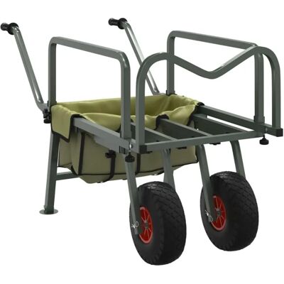 vidaXL Angelwagen Grün mit 2 Rädern - Angelwagen vidaXL Angelwagen Grün mit 2 Rädern - Angelwagen