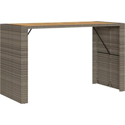 VidaXL Stół barowy ogrodowy - Szary 185x80x110 cm VidaXL Stół barowy ogrodowy - Szary 185x80x110 cm