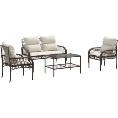 VidaXL Gartenset - Braun - 4-teilig VidaXL Gartenset - Braun - 4-teilig
