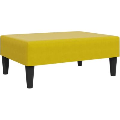 VidaXL Hocker - Gelber Samt 77x55x31 cm - Fußhocker VidaXL Hocker - Gelber Samt 77x55x31 cm - Fußhocker
