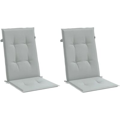 vidaXL Wysokie oparcia 2 szt. Melange jasnoszary 120x50x4 cm tkanina - Poduszki na krzesła vidaXL Wysokie oparcia 2 szt. Melange jasnoszary 120x50x4 cm tkanina - Poduszki na krzesła