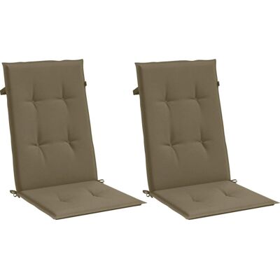 vidaXL Cojines con respaldo alto - 2 piezas melange taupe 120x50x4 cm tela vidaXL Cojines con respaldo alto - 2 piezas melange taupe 120x50x4 cm tela