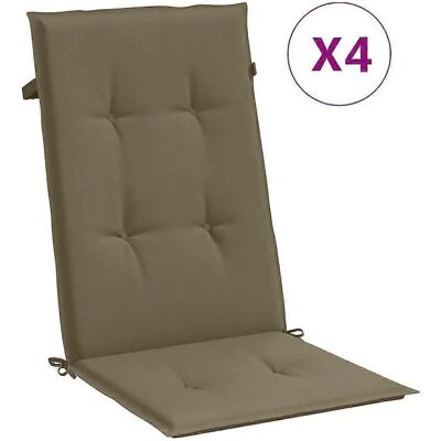 vidaXL Poduszki z wysokim oparciem - 4 szt. melange taupe 120x50x4 cm tkanina vidaXL Poduszki z wysokim oparciem - 4 szt. melange taupe 120x50x4 cm tkanina