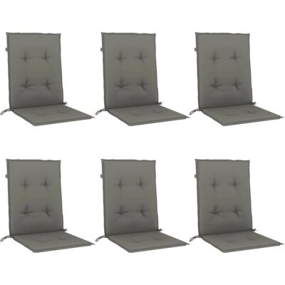 vidaXL Niedriglehner-Auflagen - 6 Stk. Dunkelgrau 100x50x4 cm Stoff vidaXL Niedriglehner-Auflagen - 6 Stk. Dunkelgrau 100x50x4 cm Stoff