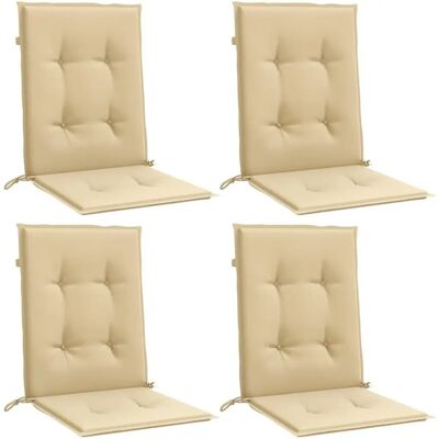 vidaXL Lage rug kussens - 4 stuks Melange Beige 100x50x4 cm vidaXL Lage rug kussens - 4 stuks Melange Beige 100x50x4 cm