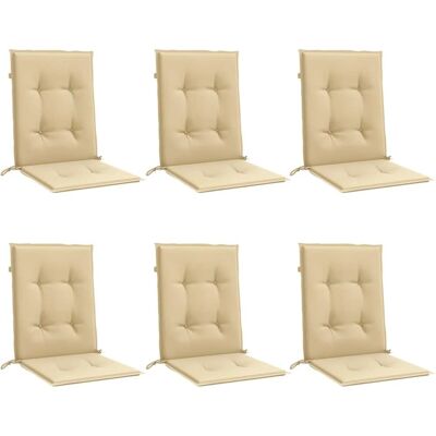 vidaXL Rückenpolster 6 Stück Melange Beige - Sitzkissen vidaXL Rückenpolster 6 Stück Melange Beige - Sitzkissen