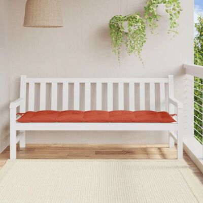 vidaXL Gartenbankkissen Melange Rot 180x50x7 cm Stoff - Gartenbank vidaXL Gartenbankkissen Melange Rot 180x50x7 cm Stoff - Gartenbank