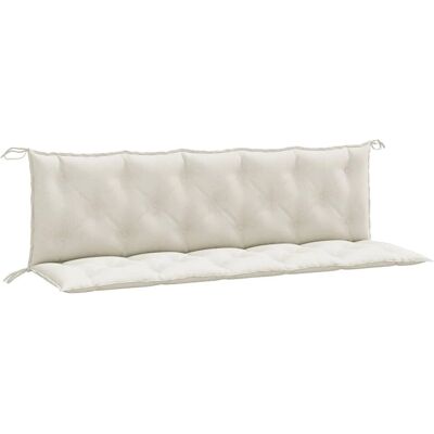 vidaXL Gartenbankkissen - 2 Stück Melange Creme 180x50x7 cm Stoff vidaXL Gartenbankkissen - 2 Stück Melange Creme 180x50x7 cm Stoff