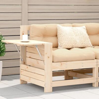 vidaXL Gartensofa mit Armlehne und Kissen - Massivholz Kiefer vidaXL Gartensofa mit Armlehne und Kissen - Massivholz Kiefer