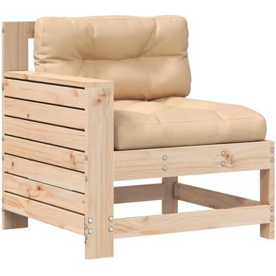 vidaXL 844919 Gartensofa mit Armlehne und Kissen - Massivholz vidaXL 844919 Gartensofa mit Armlehne und Kissen - Massivholz