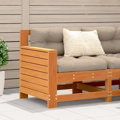 vidaXL Gartensofa mit Armlehne und Kissen - Outdoor - Massivholz Kiefer vidaXL Gartensofa mit Armlehne und Kissen - Outdoor - Massivholz Kiefer