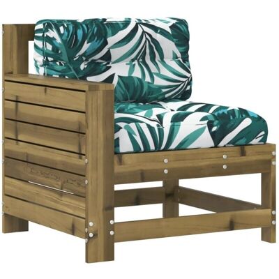 vidaXL Gartensofa Mit Armlehne Und Kissen Massivholz Kiefer vidaXL Gartensofa Mit Armlehne Und Kissen Massivholz Kiefer