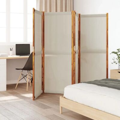 vidaXL 4-Panel Raumteiler Hellgrau 280x180 cm - Raumteiler vidaXL 4-Panel Raumteiler Hellgrau 280x180 cm - Raumteiler