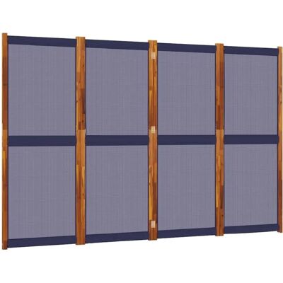 vidaXL 4-Panel Raumteiler Dunkelblau 280x180 cm - Raumteiler vidaXL 4-Panel Raumteiler Dunkelblau 280x180 cm - Raumteiler