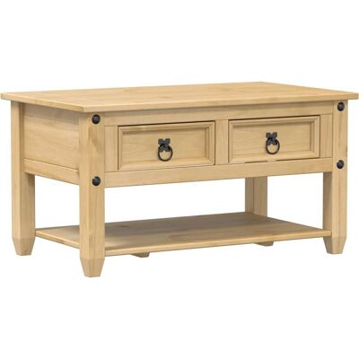 VidaXL 4002772 Naturfichte Couchtisch mit Schubladen - Beistelltisch VidaXL 4002772 Naturfichte Couchtisch mit Schubladen - Beistelltisch