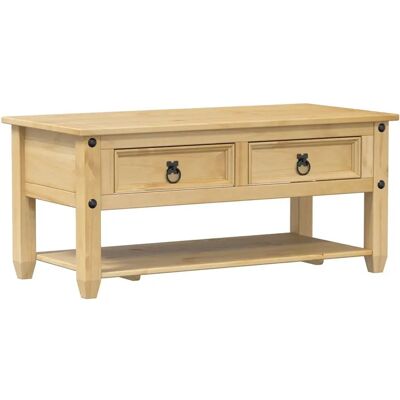 vidaXL Couchtisch mit Schubladen - Massives Kiefernholz - Wohnzimmer vidaXL Couchtisch mit Schubladen - Massives Kiefernholz - Wohnzimmer