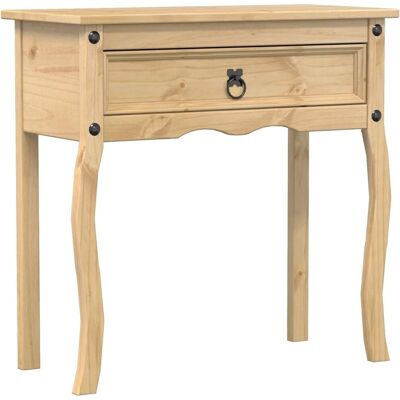 vidaXL Console Table - Solid Pine Wood - 73x35x73 cm - Brown - Console Table vidaXL Console Table - Solid Pine Wood - 73x35x73 cm - Brown - Console Table