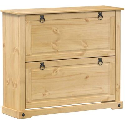 vidaXL Bruin Dennen Houten Schoenenkast 99x32x163,5 cm - Meubel vidaXL Bruin Dennen Houten Schoenenkast 99x32x163,5 cm - Meubel