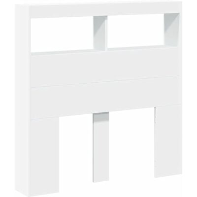 vidaXL Hoofdbordkast met LED - Wit 100x17x102 cm vidaXL Hoofdbordkast met LED - Wit 100x17x102 cm