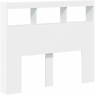 vidaXL Hoofdbordkast met LED wit 120x17x102 cm vidaXL Hoofdbordkast met LED wit 120x17x102 cm
