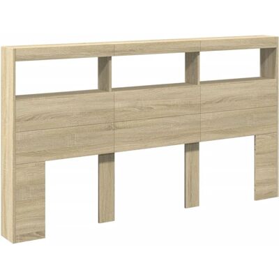 vidaXL Hoofdbordkast met LED Sonoma Eiken 180x17x102 cm vidaXL Hoofdbordkast met LED Sonoma Eiken 180x17x102 cm