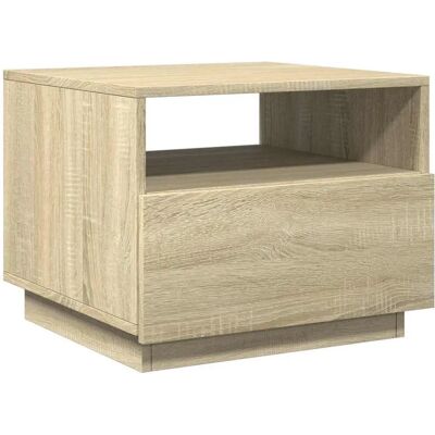 vidaXL Sonoma Oak Coffee Table with LED Lights - 50x49x40 cm vidaXL Sonoma Oak Coffee Table with LED Lights - 50x49x40 cm