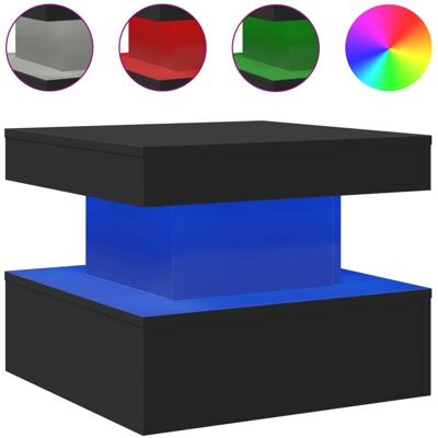 vidaXL 839841 Zwarte LED Salontafel - Bijzettafel vidaXL 839841 Zwarte LED Salontafel - Bijzettafel