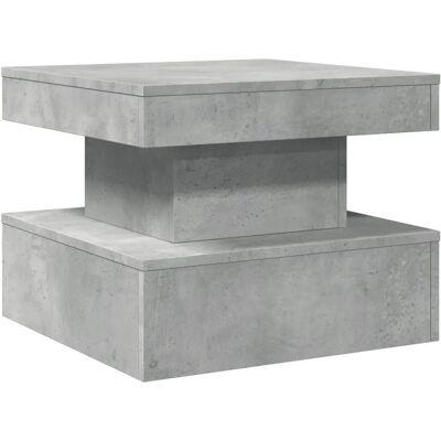 vidaXL Grijze betonnen salontafel met LED-verlichting 50x50x40cm vidaXL Grijze betonnen salontafel met LED-verlichting 50x50x40cm