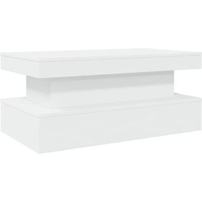vidaXL Witte 90x50x40 cm Salontafel met LED-verlichting - Salontafel vidaXL Witte 90x50x40 cm Salontafel met LED-verlichting - Salontafel