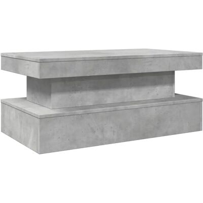 vidaXL Betongrijze Salontafel met LED-verlichting - Salontafel vidaXL Betongrijze Salontafel met LED-verlichting - Salontafel