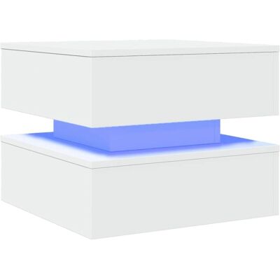 vidaXL Witte LED Salontafel - 50x50x40 cm - Modern, multifunctioneel vidaXL Witte LED Salontafel - 50x50x40 cm - Modern, multifunctioneel