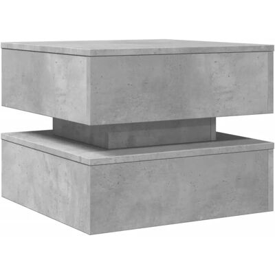 vidaXL Salontafel met LED-lichten - Betongrijs - Salontafel vidaXL Salontafel met LED-lichten - Betongrijs - Salontafel