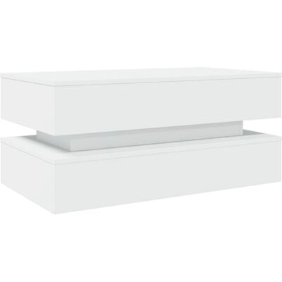 vidaXL Witte salontafel met LED-verlichting - Salontafel vidaXL Witte salontafel met LED-verlichting - Salontafel