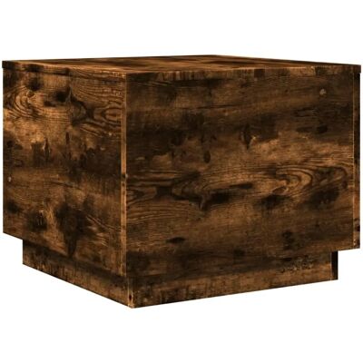 vidaXL Salontafel met LED-verlichting gerookte eik - Salontafel vidaXL Salontafel met LED-verlichting gerookte eik - Salontafel
