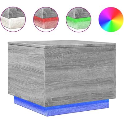 vidaXL Model 839873 Grey Sonoma LED Coffee Table vidaXL Model 839873 Grey Sonoma LED Coffee Table
