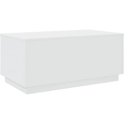 vidaXL Witte LED Salontafel 90x50x40 cm - Salontafel vidaXL Witte LED Salontafel 90x50x40 cm - Salontafel