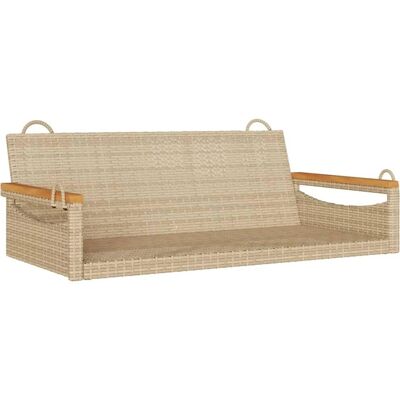 vidaXL Gartenschaukelbank - Beige - Wetterfester PE Rattan vidaXL Gartenschaukelbank - Beige - Wetterfester PE Rattan