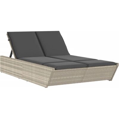 vidaXL Buitenstoel Lounge - Duurzaam poly rotan, Grijs staal vidaXL Buitenstoel Lounge - Duurzaam poly rotan, Grijs staal