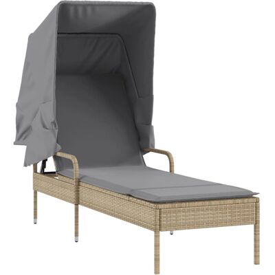 vidaXL Outdoor Chair - Verstellbare Rückenlehne, Sonnendach & Polsterkissen - Gartenmöbel vidaXL Outdoor Chair - Verstellbare Rückenlehne, Sonnendach & Polsterkissen - Gartenmöbel