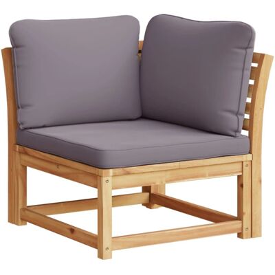 vidaXL Gartensofa Mit Kissen - Akazie Holz - Dunkelgrau - Outdoor Bank vidaXL Gartensofa Mit Kissen - Akazie Holz - Dunkelgrau - Outdoor Bank