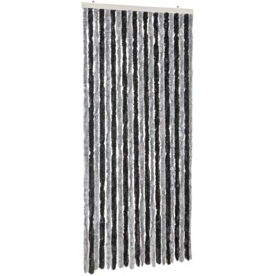 vidaXL Rideau Anti-Insectes Gris et Noir 90x220 cm Chenille - Moustiquaire - Publicité vidaXL Rideau Anti-Insectes Gris et Noir 90x220 cm Chenille - Moustiquaire - Publicité